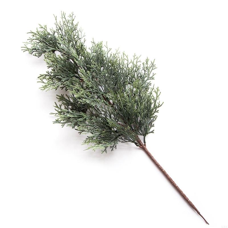 Christmas Artificial Leaves Simulation Pine Tree Branch for DIY Flower Arrangement Home Decoration Simulated Leaves X3UC