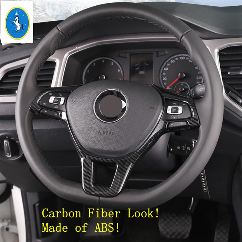 ABS Car Steering Wheel Control Button Switch Decor Frame Cover Trim Accessories For Volkswagen T-Roc T Roc 2018