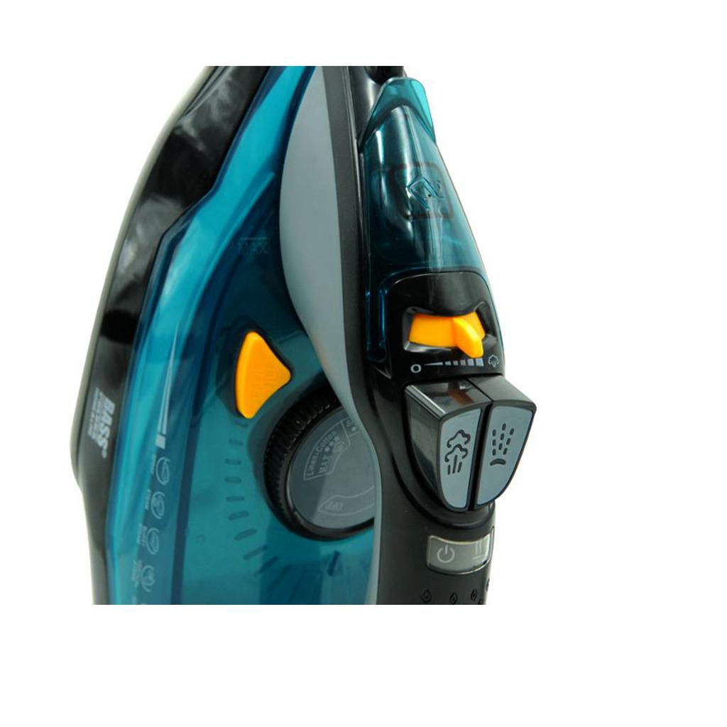 Hand-Held Steam Iron With Ceramic Soleplate, Gray-Blue