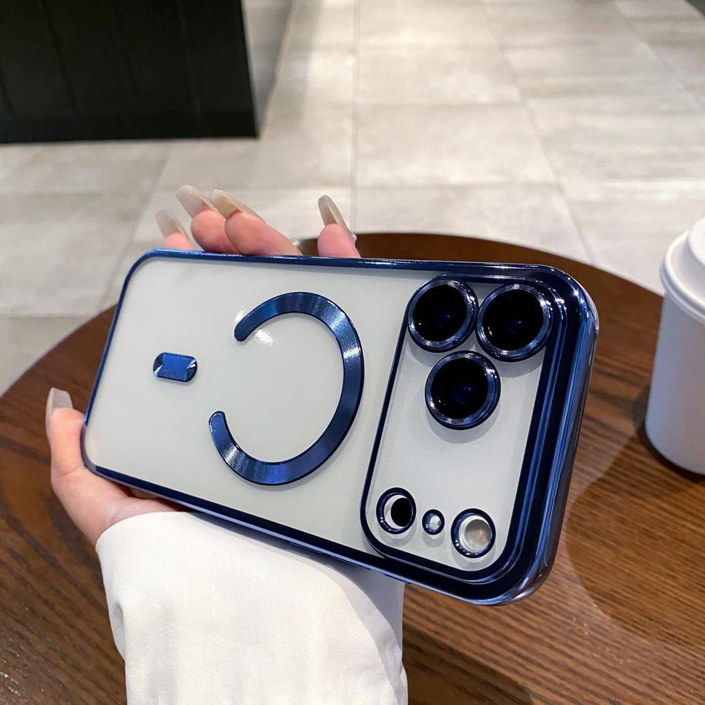 Applicable to iPhone17ProMax electroplating mobile phone case Magsafe magnetic attraction Apple 16 soft 15 anti-drop 14 sets XS