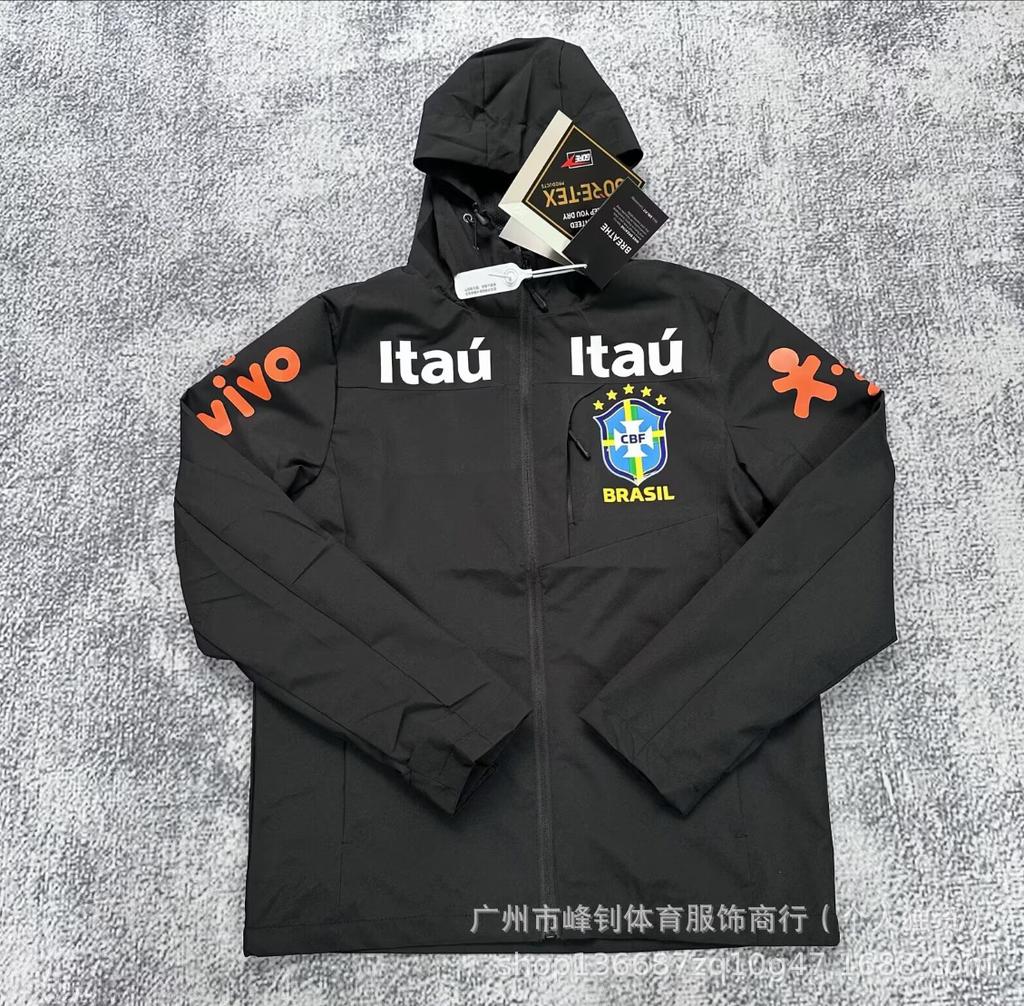 Neue Brasilien Deutschland Jacke Mode Herren und Damen Kapuzen-Trenchcoat dünn winddicht wasserdichter Hoodie