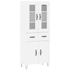 Highboard White 69.5 x 34 x 180 cm Particleboard