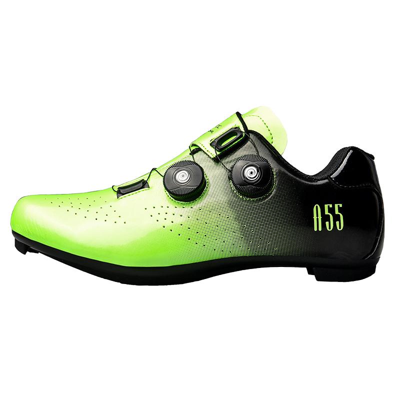 New Road Professional Cycling Boots Men Ultralight Double Buckles Cycling Shoes Unisex MTB Luminous Bike Bicycle Cleat Shoes