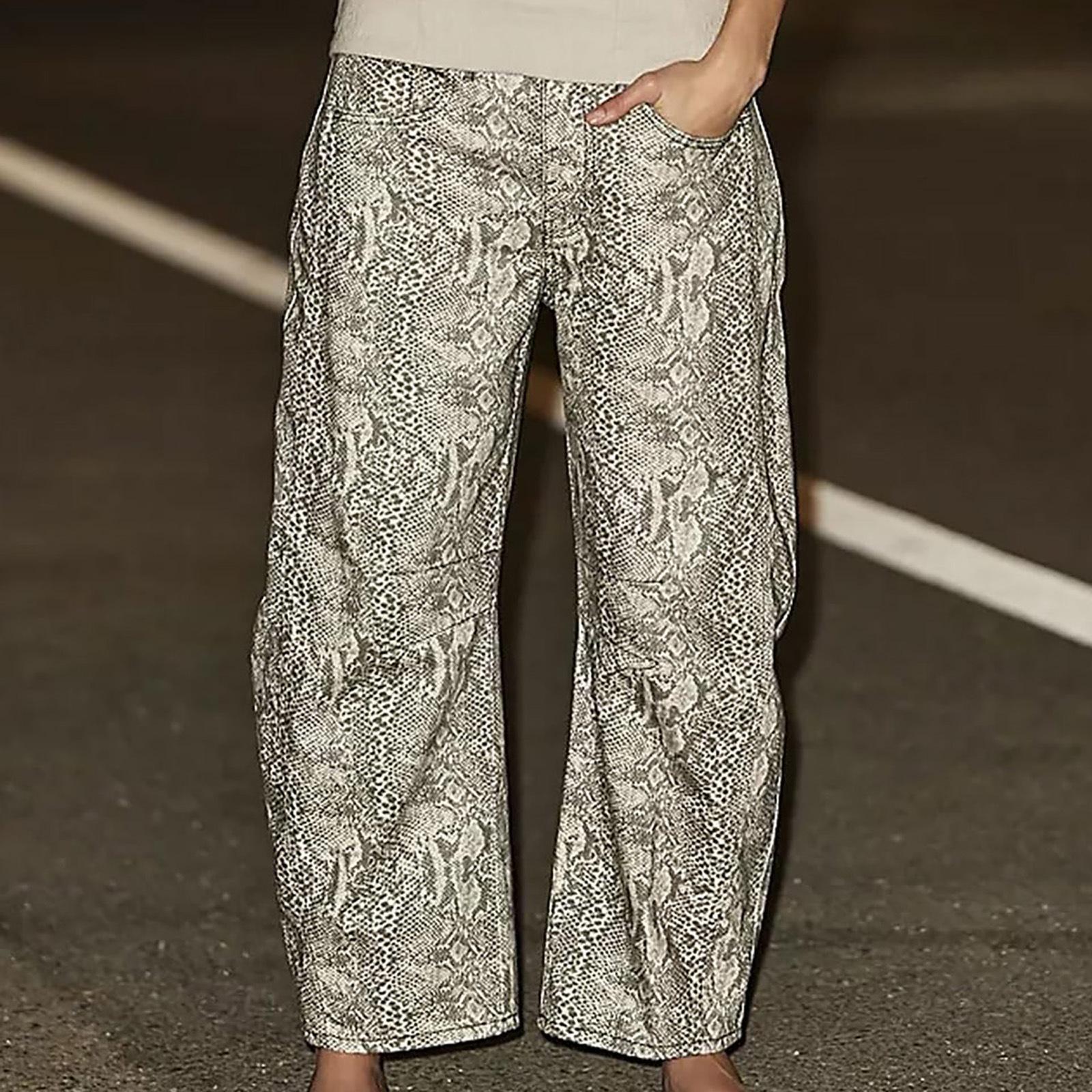 Women s Palazzo Pants Wide Leg Floral Embroidered Pants Burgundy Casual Trousers S