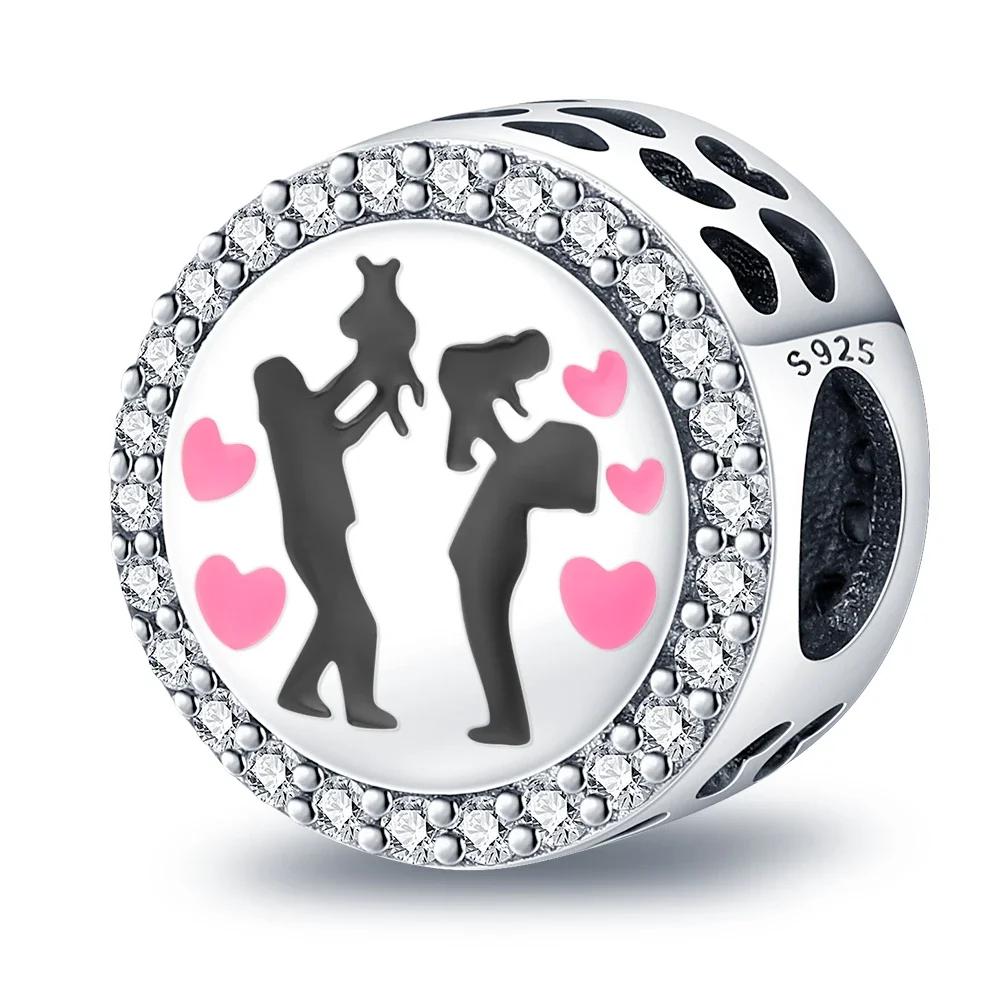 Copper Boys And Girls Lovers Pendants Charm For Genuine Bracelets Charms Bead Necklaces DoItYourself Female Jewellery