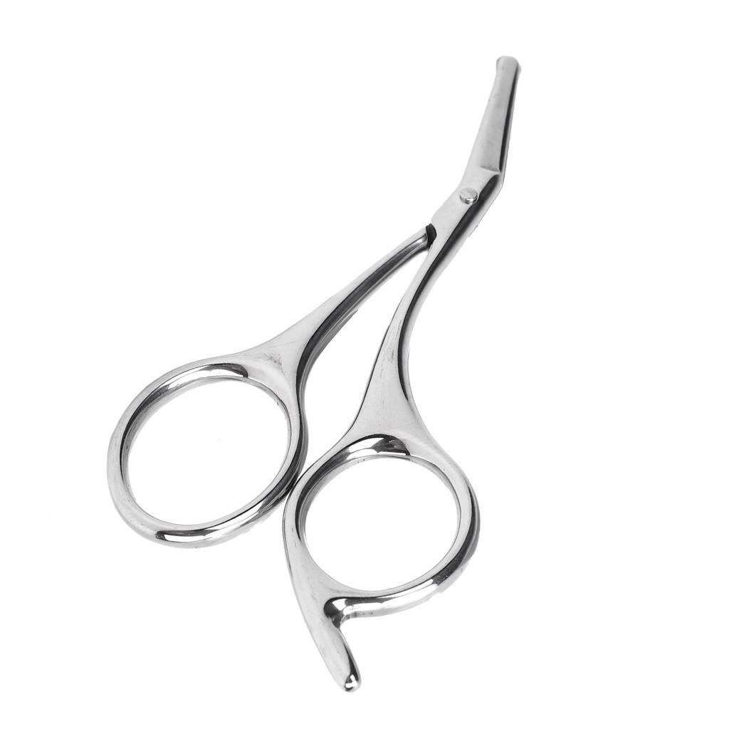 Small Grooming Scissors Stainless Steel Ergonomic Design Rounded Tip Small Nasal Hair Scissors for Eyebrow