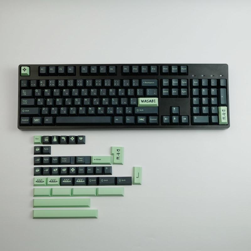 142 Keys Wasabi Mustard Keycaps PBT Dye Sublimation Personlized  Keycap For Mechanical  MX Keyboard for Key