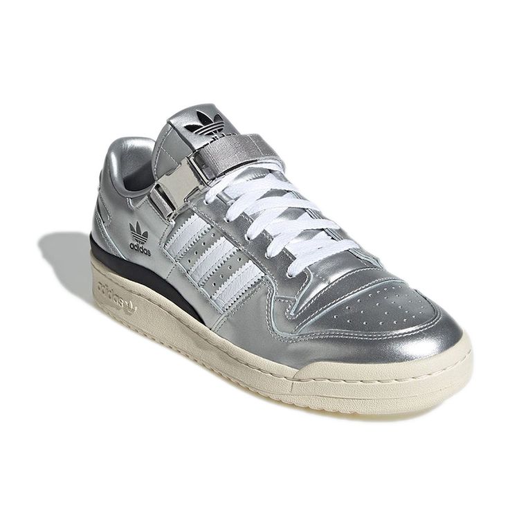 Atmos x adidas Forum Low Argento Metallizzato Sneakers Unisex Bianco Nuvola Nero Core GV9224