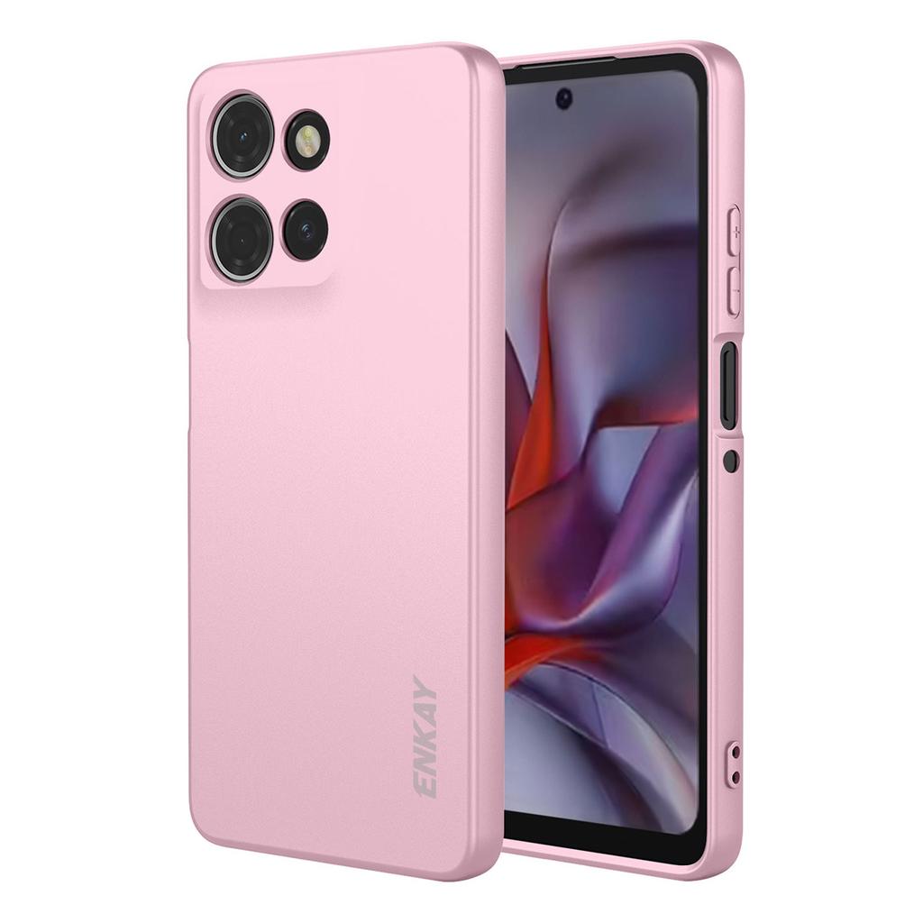 For Motorola Moto G Power (2025) Silicone Case ENKAY HAT PRINCE Straight Edge Cell Phone Back Cover