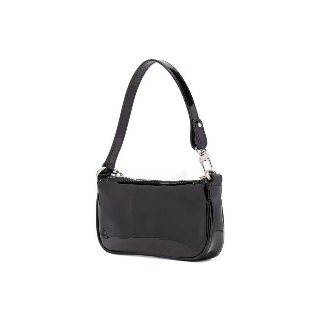 By Far Fashion Minimalist Solid Color Chain Strap Nylon Tote Shoulder Bag Women bags Bright-Black 20SSMIRABLPSMA