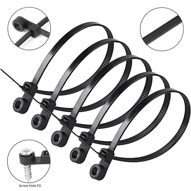 100 Stück Hochleistungs-Nylon-Kabelbinder mit festem Kopf Multifunktionaler selbstsichernder Kabelbinder für das Kabelmanagement im Innen- und Außenbereich