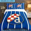 Kroatisches Fußballwappen Design 3-teiliges Bettwäscheset, Ideal für 1 Bettbezug und 2 Kissenbezüge, Perfekt als Fan-Geschenk, Ideal für Schlafzimmer, Wohnheim