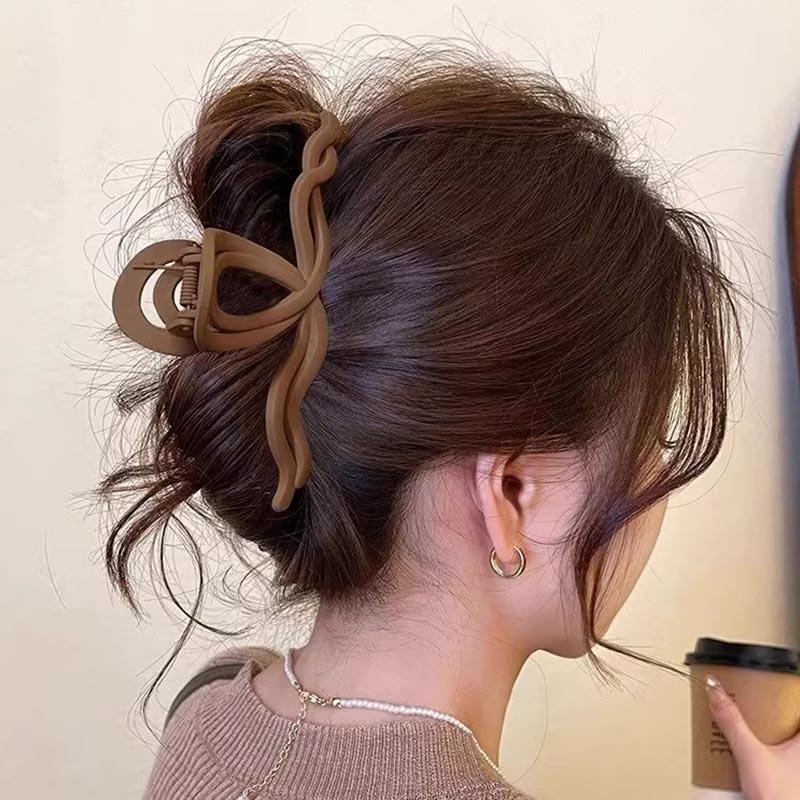 

Винтажный коричневый краб для волос в форме банта для женщин, украшение для волос, заколка-краб для фиксации волос сзади, заколка для волос, модные аксессуары для волос