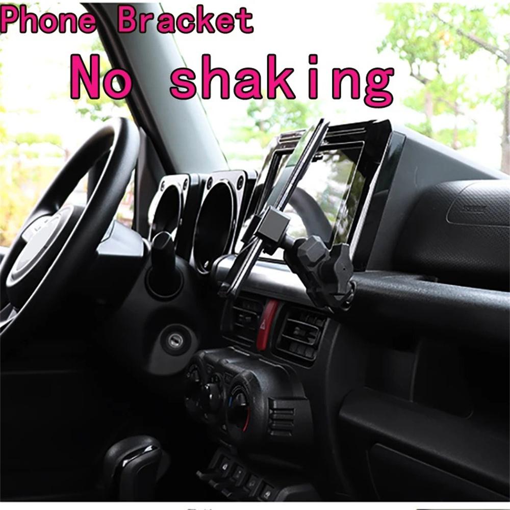 Car Phone Bracket Phone Holder Alloy+Silicone For Suzuki Jimny JB74 JB64 2019-23