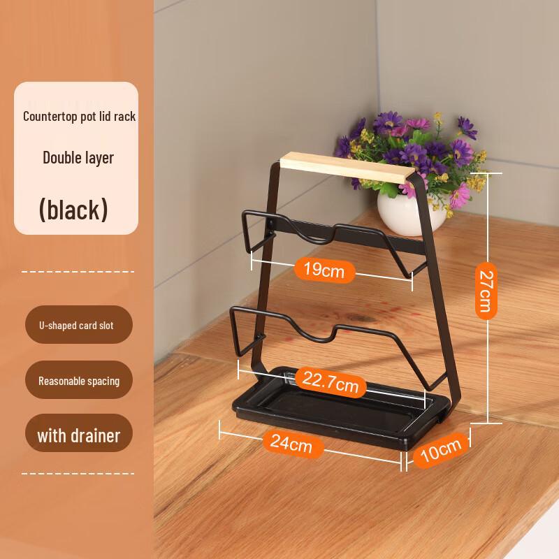 Multifunktionaler Topfdeckel- und Utensilienhalter für die Küchenarbeitsplatte