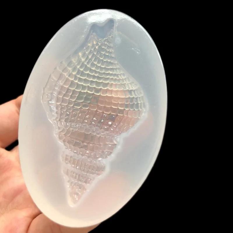 Transparent Diy Silicone Mold for Resin Conch Shell Style Uv Resin Molds for Pendant Jewelry Making Tools