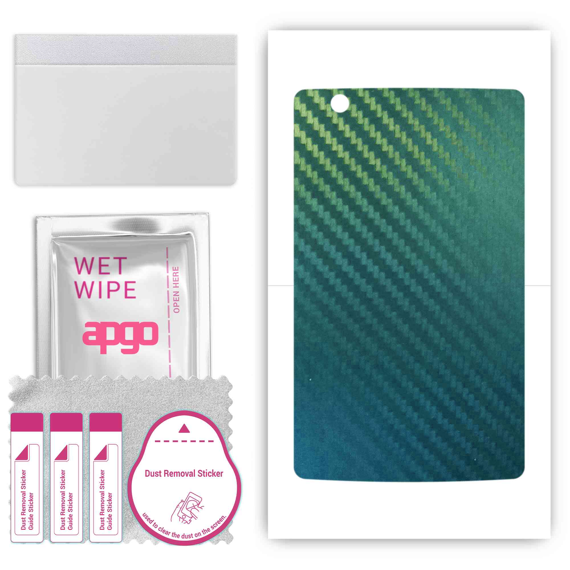 

apgo Protective Skin Sticker for the back compatible with LG G Pad X 8.0, Wrap Film, Foil, Vinyl - Pattern Carbon Chameleon CAKA1