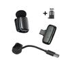Mini Wireless Lapel Microphone 2.4G Lavalier Microphone for iPhone iPad Android Type-C Video Recording Live Broadcast