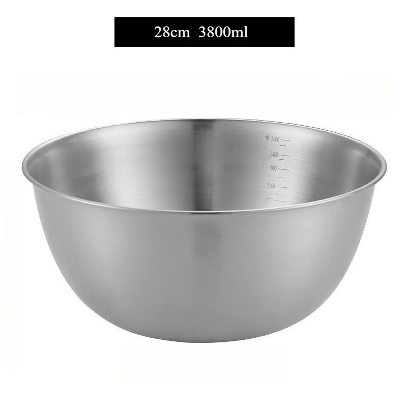 

Набор мисок из нержавеющей стали Универсальный для лапши, супов и многого другого Нержавеющая сталь 304 Идеально подходит для приготовления пищи, выпечки, хранения продуктов 28cm серебряный