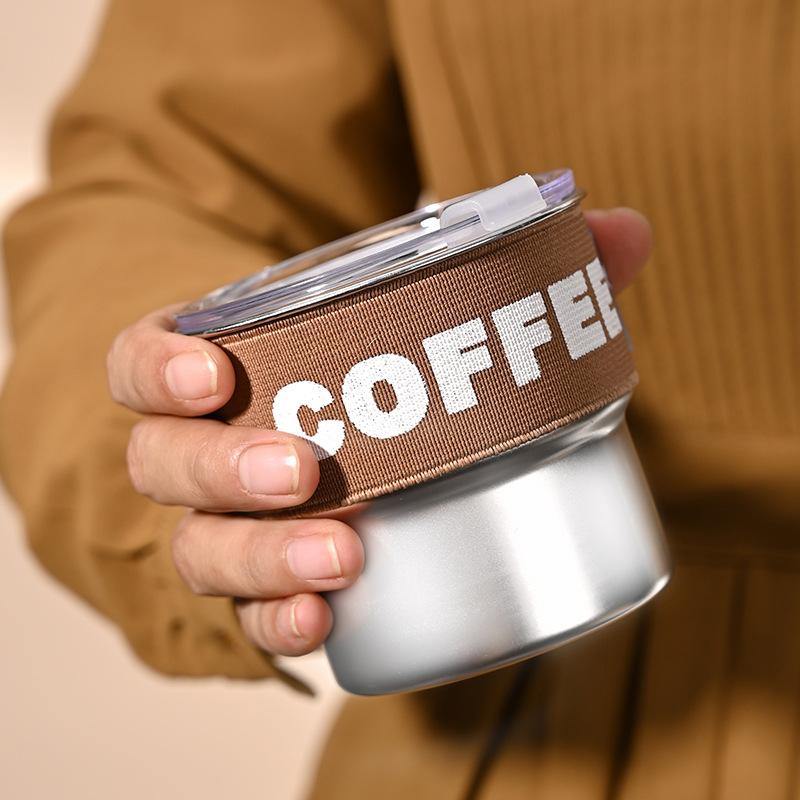 Coffee Cup with Lid 304 Stainless Steel Tumbler Mug Portable Travel Leakproof Water Bottle Tea Cups for Kitchen Drinkware Cups