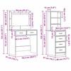 Makeup Table with Shelf Black 78.5 X 41 X 135 Cm Engineered Wood