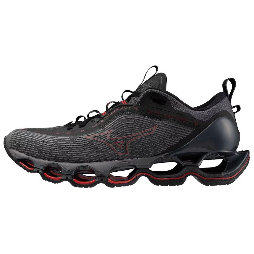 Mizuno Wave Prophecy 13 Dark Grey Red Men Sneakers Light-Purple J1GC240052