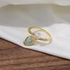 Enamel and Diamond Tulip Adjustable Gemstone Ring for Women - Durable, Non-Fading, High-End Exquisite Design