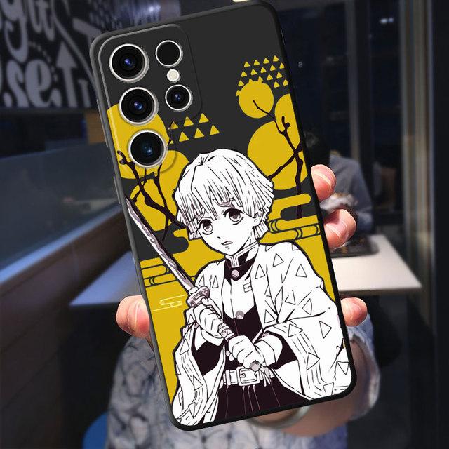 Japan Anime Kurama Dämon Slayer Fall für Samsung Galaxy S21 S23 Ultra 5g S8 S7 S10e S20 Fe S22 plus S10 S9 Schwarz Soft Cover