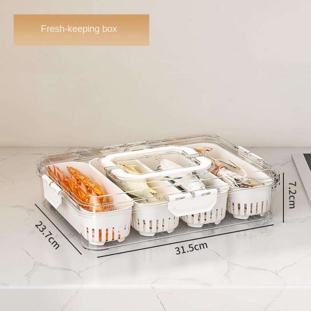 Multi Purpose Fresh-keeping Box Transparent Egg Box New Seasoning Box  Fruit Vegetable Storage