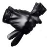 1 Pair New Full Finger PU Leather Black Winter Warm Gloves for Women Men Water-proof High Quality Glove Touchscreen Riding Glove