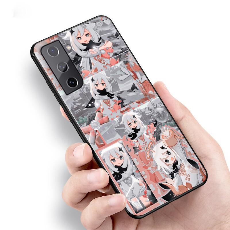 Genshin Impact Pentru Samsung Galaxy S22 S21 S20 FE Ultra Pro Lite S10 5G S10E S9 S8 S7 S6 Edge Plus Husă Telefon Negru