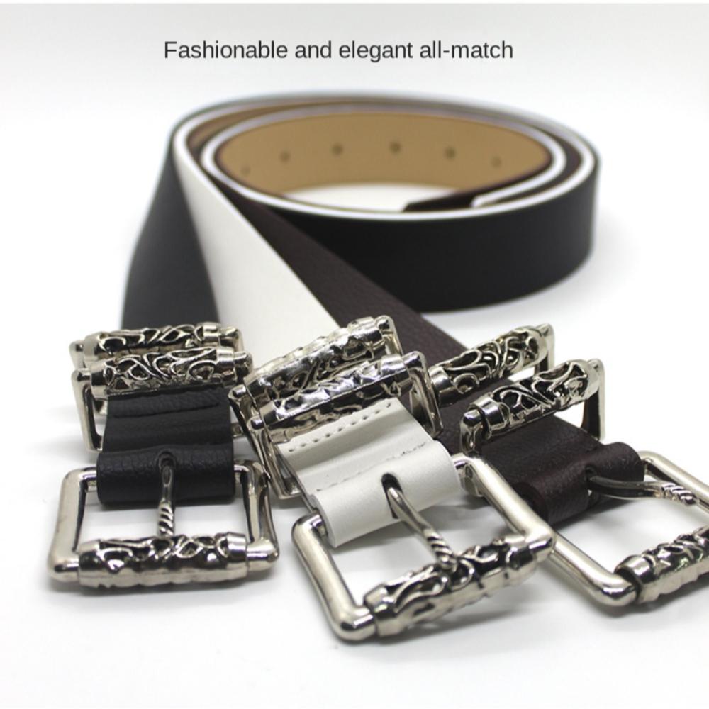 Punk Metal Buckle Belt Classic Style Trouser Belt New Waist Decoration  Girl