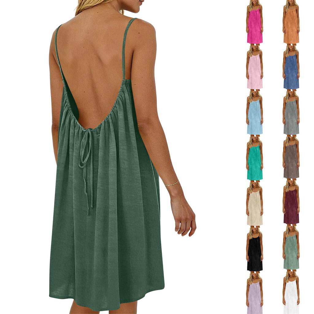 Vestido de Mujer Transpirable sin Espalda