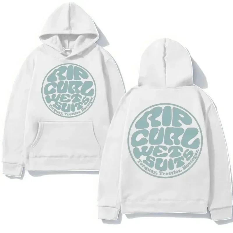 Men's Rip Curl Men Wetty Land Hoodie Y2K Loose Version of High-quality Clothing Retro Clothing Casual Hoodie Oversized Tops