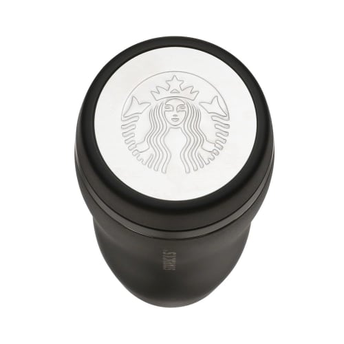 Starbucks Carved Recycled Stainless Steel Bottle, Matte Black, 355ml (2024 Model), 550919