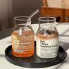 650ml Heat Resistant Glass Tumbler Cup With Alphabet Pearl Design Coffee Milk Juice Smoothie Daily Use