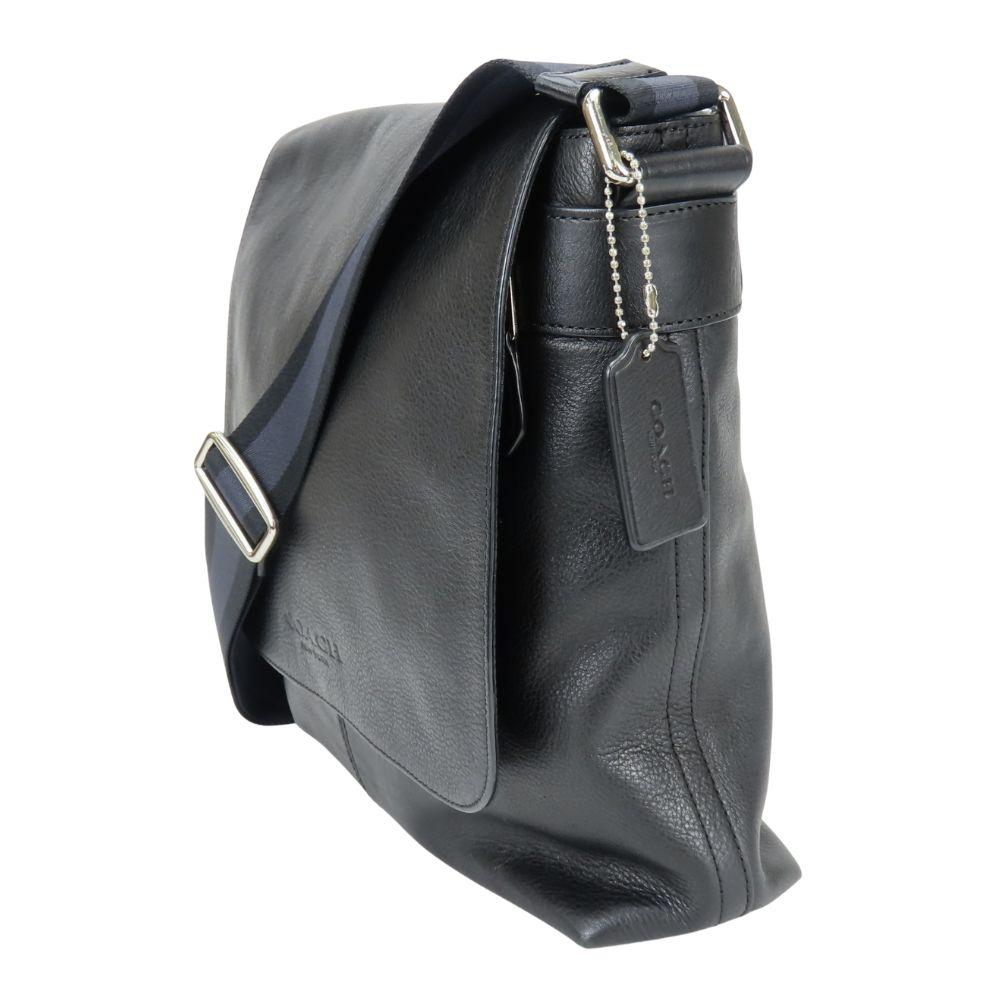 Used COACH Shoulder Bag Messenger F72108 leather black casual