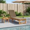 Sun Lounger Cushion GEMERT 100percent  Polyester Taupe 200 X 50 X 3 Cm