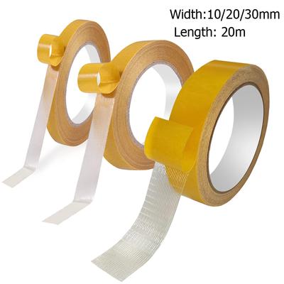 20M Double Sided Fabric Tape Heavy Duty Residue Free Stick Carpet Tape For Clothes Hardwood Tile Linoleum Easily Removable