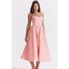 Vestido de Verão Solto com Suspensório Moda Novo Elegante Feminino Sem Mangas Decotado Linha A Vestidos de Festa Simples Cor Sólida Roupas Femininas