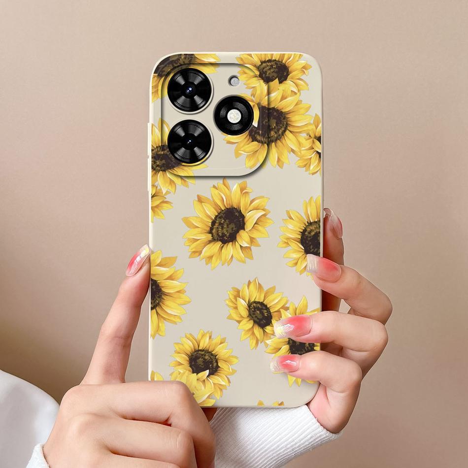 Case For Tecno Spark Go 2024 Cute Pilot Soft Liquid Silicone Upgrade Lens Protection Back Cover For Tecno SparkGo Coque Bumper