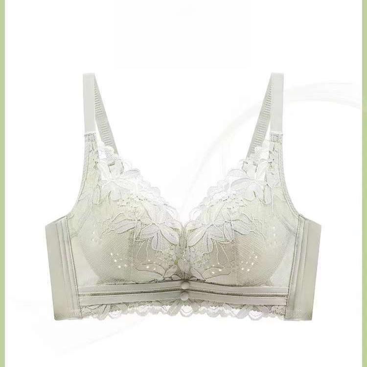 Summer Breathable Bra Women's Hole Cup Adjustable Lace Bra Gathered and Gathered Accessory Bra No Steel Ring Bra