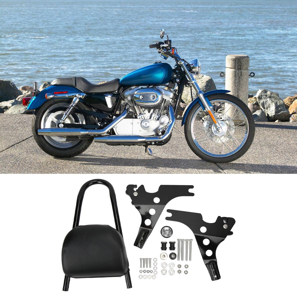 Motorcycle Backrest Detachable Rear Passenger Cushion Replacement for  200R XLH1200 2004‑2019