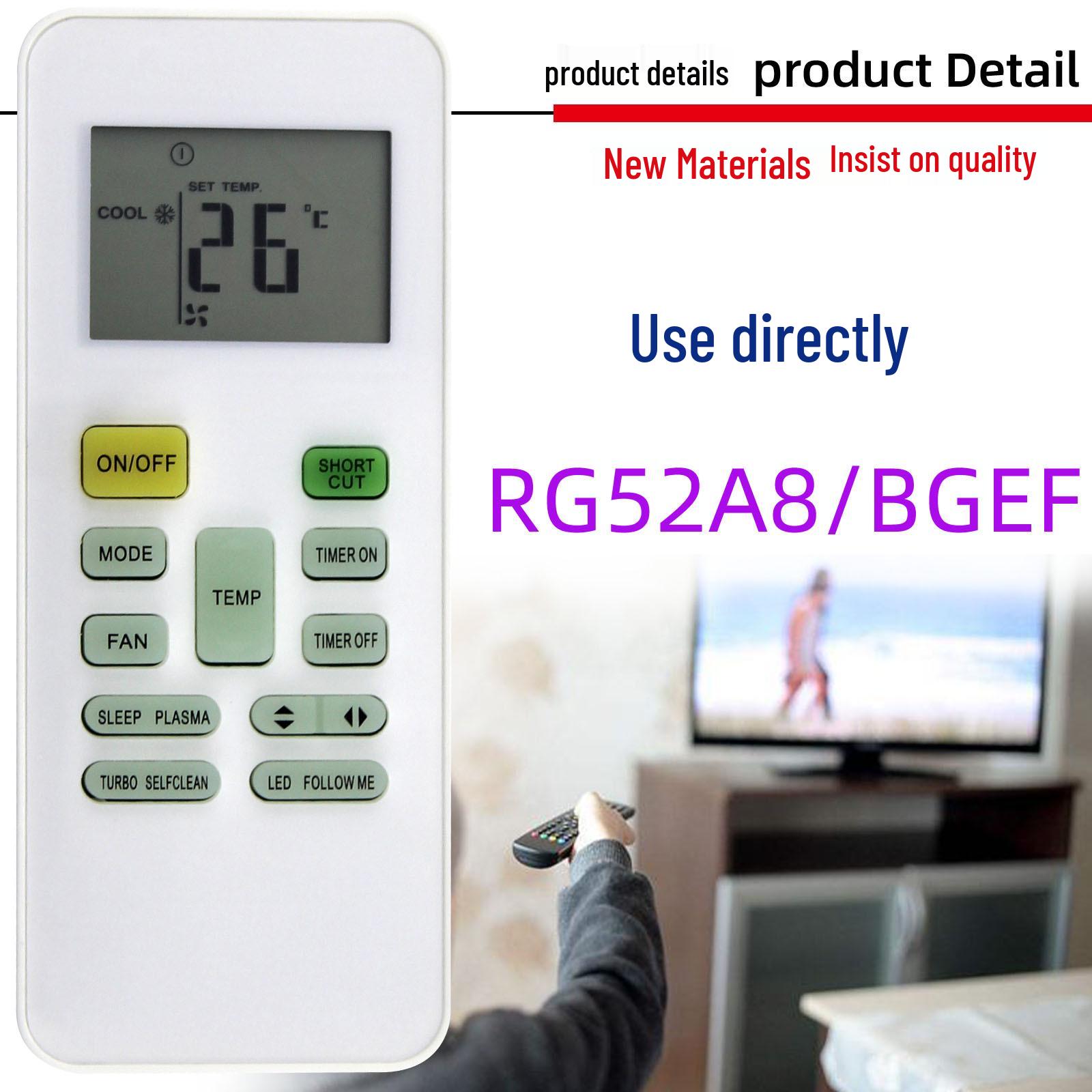 

Compatible with Midea Air Conditioner Remote Control Models RN02A/B, RN02B, RN02C, RN02D, E, RG52A8/BGEF.