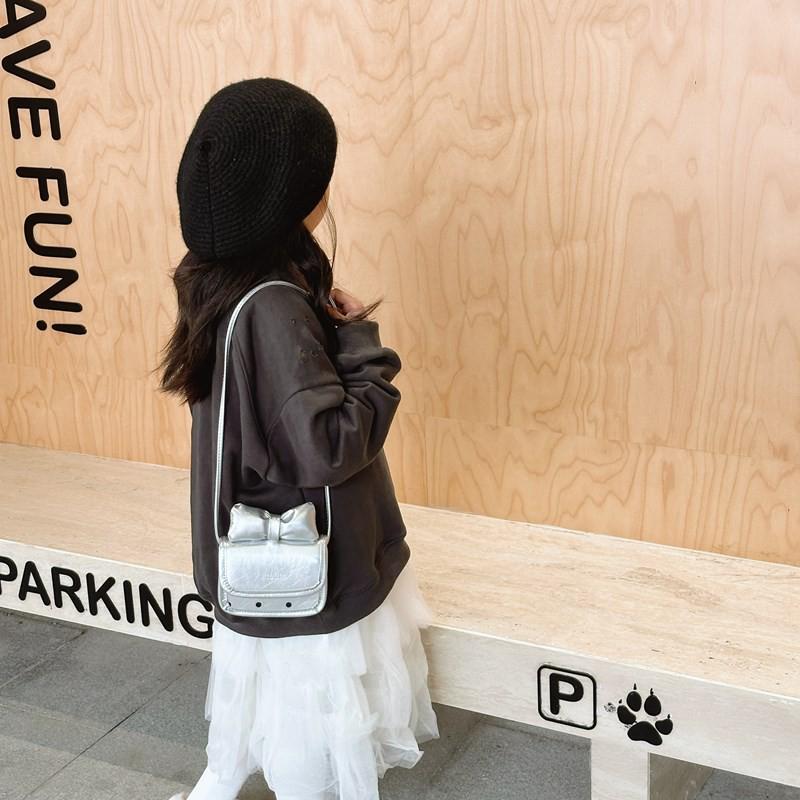 Set de Bolso Bandolera con Lazo de Lunares para Niñas y Monedero