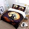 Halloween Skeleton and Pumpkins Bedding Duvet Cover Set Duvet Cover Pillowcases  (1*Duvet Cover 2*Pillowcases, Without Duvet Insert)
