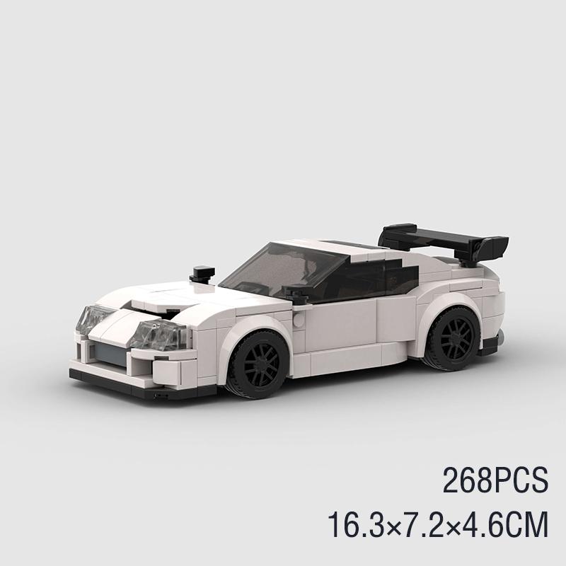 Moc F1 City Speed Sports Racing Car Building Blocks Brick R34 Rx-7 Vehicle Supercar Fast & Furious Mk4 Supra Kids Toys