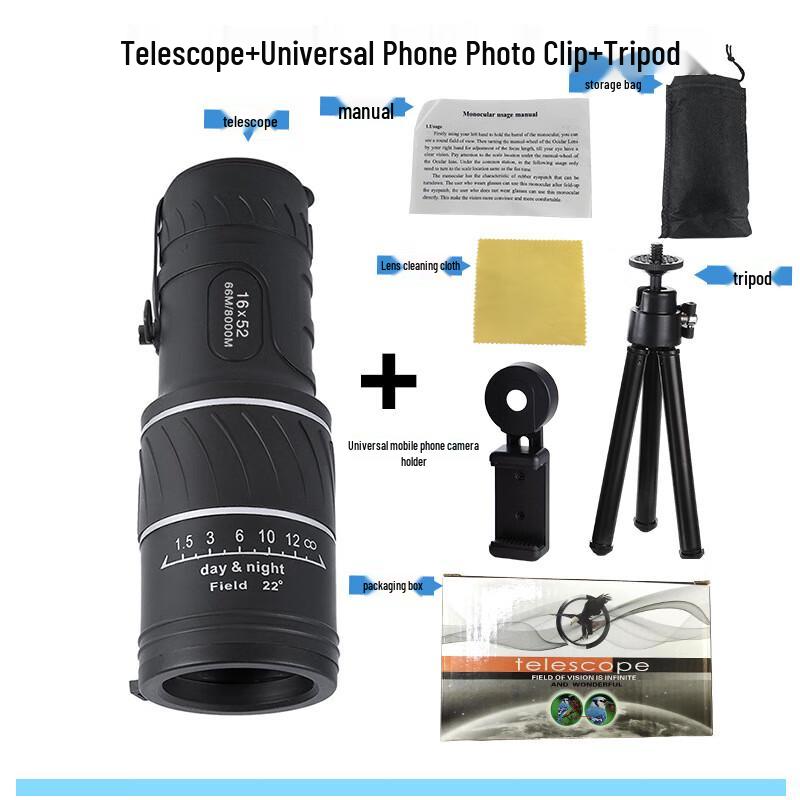 Miflame HD Night Vision Phone Monocular Telescope Kit