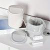 Portable Flip-top Desktop Trash Can Space-saving, Easy-to-clean Mini Waste Basket with Lid for Home and Office Organization