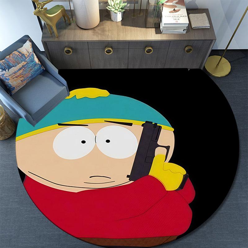 Eric Cartman Pattern Round rug,Carpet Rug for Living Room Bedroom Playroom ,Non-slip Floor Mat,Holiday Gifts and Birthday Gifts.